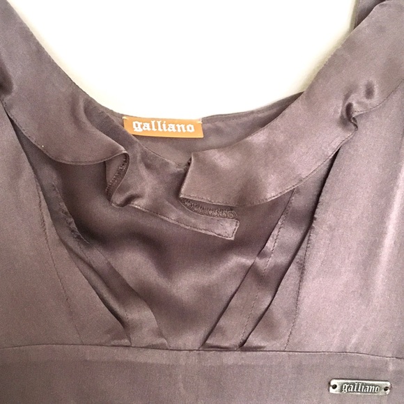 GALLIANO Silk Fit & Flare Dress - Picture 7 of 16